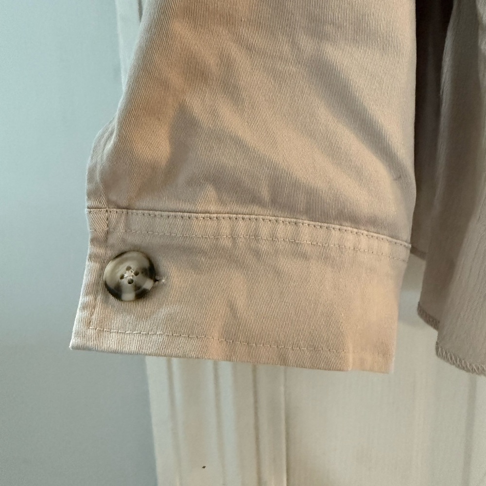 Torrid Tan Utility Jacket with Feminine Flare - Picture 7 of 8
